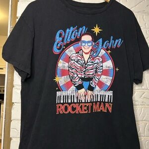 Elton John - Rocketman Bedazzled Womens Shirt - Size Large